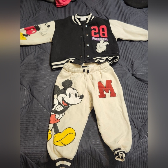 Disney Other - Mickey Mouse Kids Bottoms - Black and White